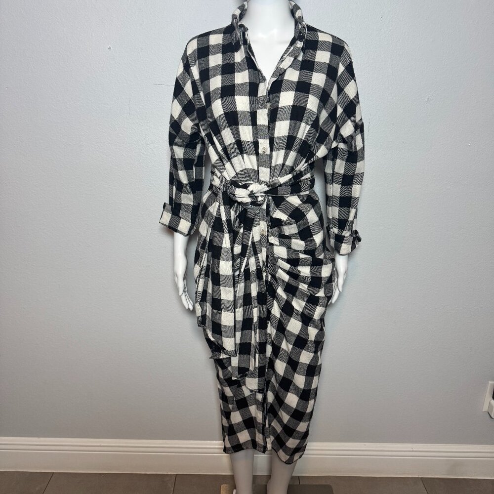 Black and White Checkered Maxi Dress